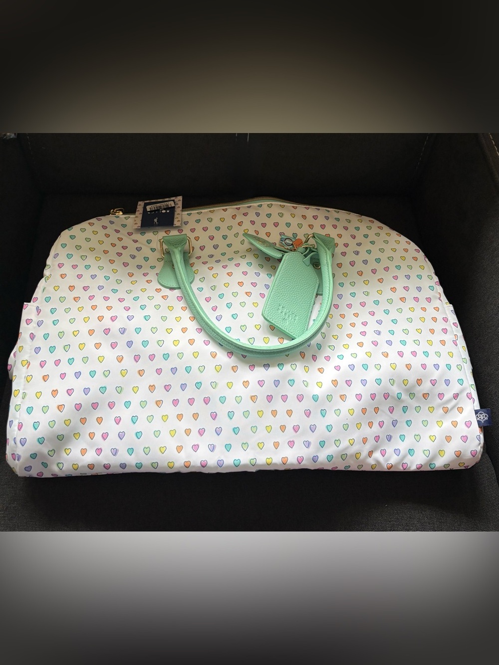 Roller Rabbit x Target Disco Hearts Wave Softside Weekender Duffle Duffel Bag - Picture 2 of 15